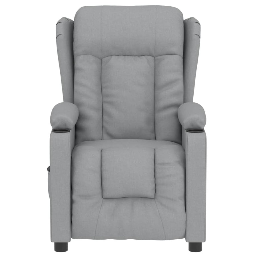 Fauteuil Elektrisch Verstelbaar Stof Lichtgrijs 1
