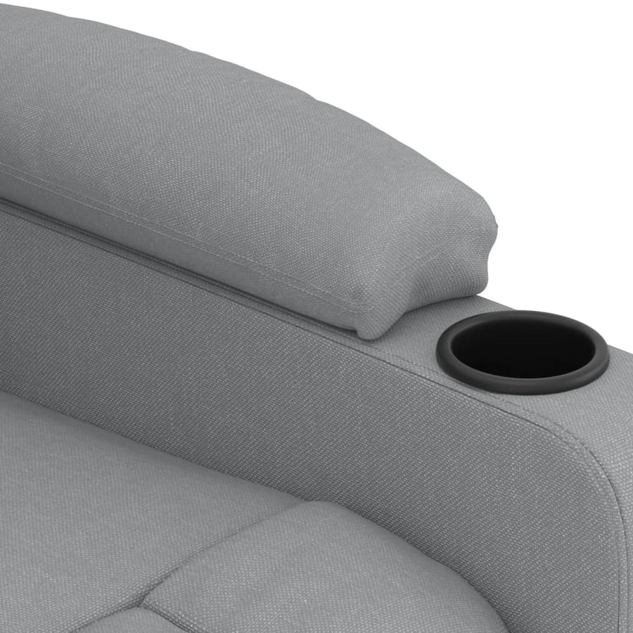 Fauteuil Elektrisch Verstelbaar Stof Lichtgrijs 1