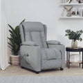 Fauteuil elektrisch verstelbaar stof lichtgrijs