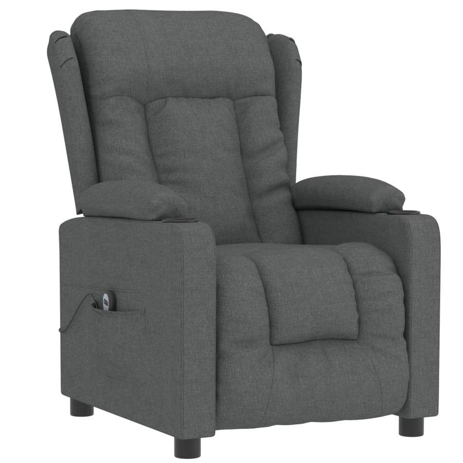 Fauteuil Elektrisch Verstelbaar Stof Donkergrijs