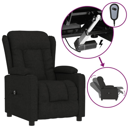 Fauteuil Verstelbaar Elektrisch Stof Zwart 1