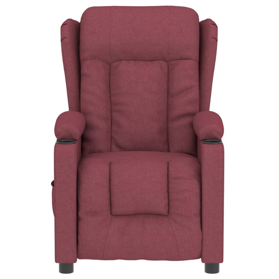 Fauteuil Verstelbaar Elektrisch Stof Wijnrood