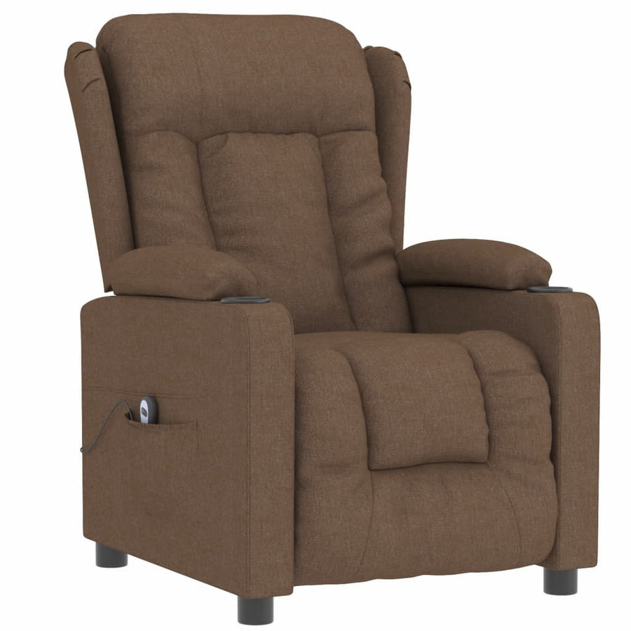 Fauteuil Verstelbaar Elektrisch Stof Bruin