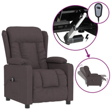 Fauteuil Verstelbaar Elektrisch Stof Donkerbruin