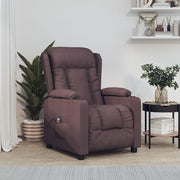 Elektrische fauteuil stof donkerbruin