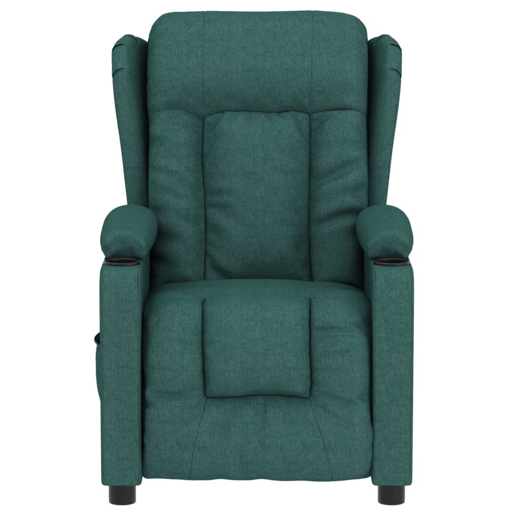 Fauteuil verstelbaar elektrisch stof donkergroen