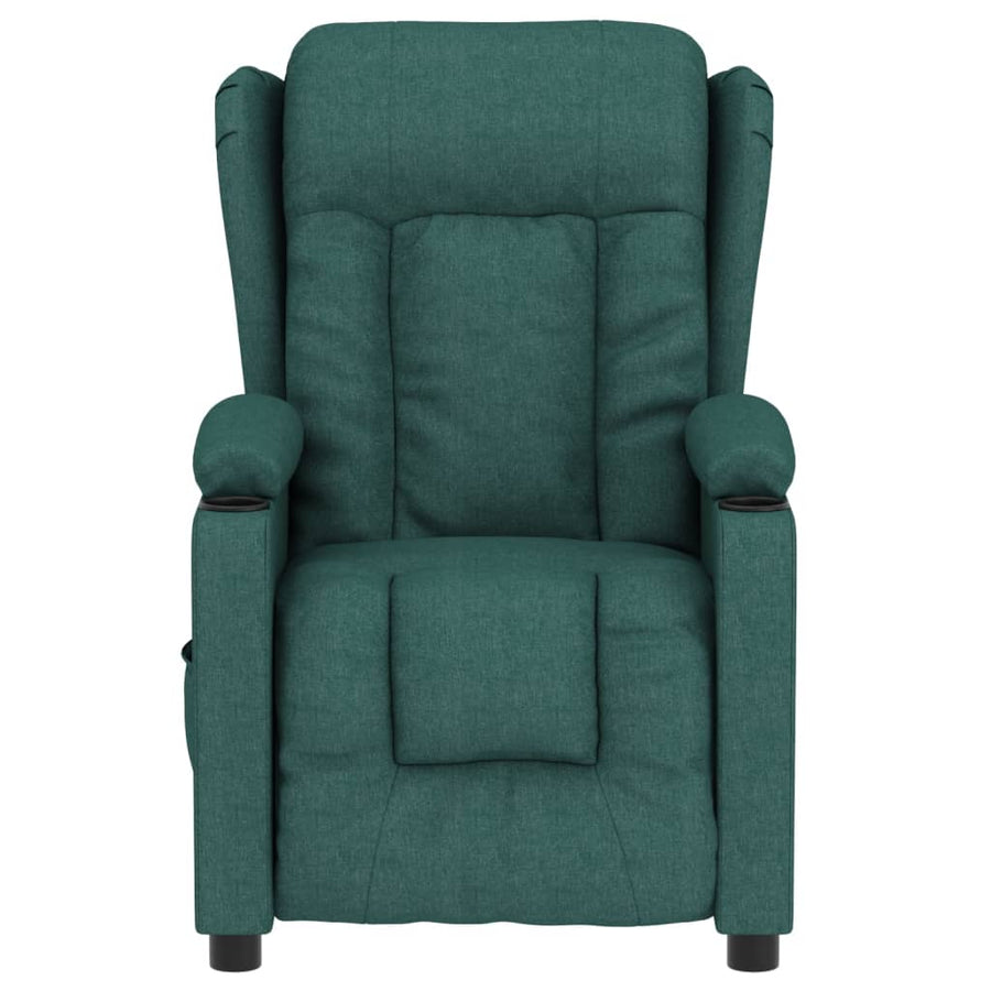 Fauteuil verstelbaar elektrisch stof donkergroen