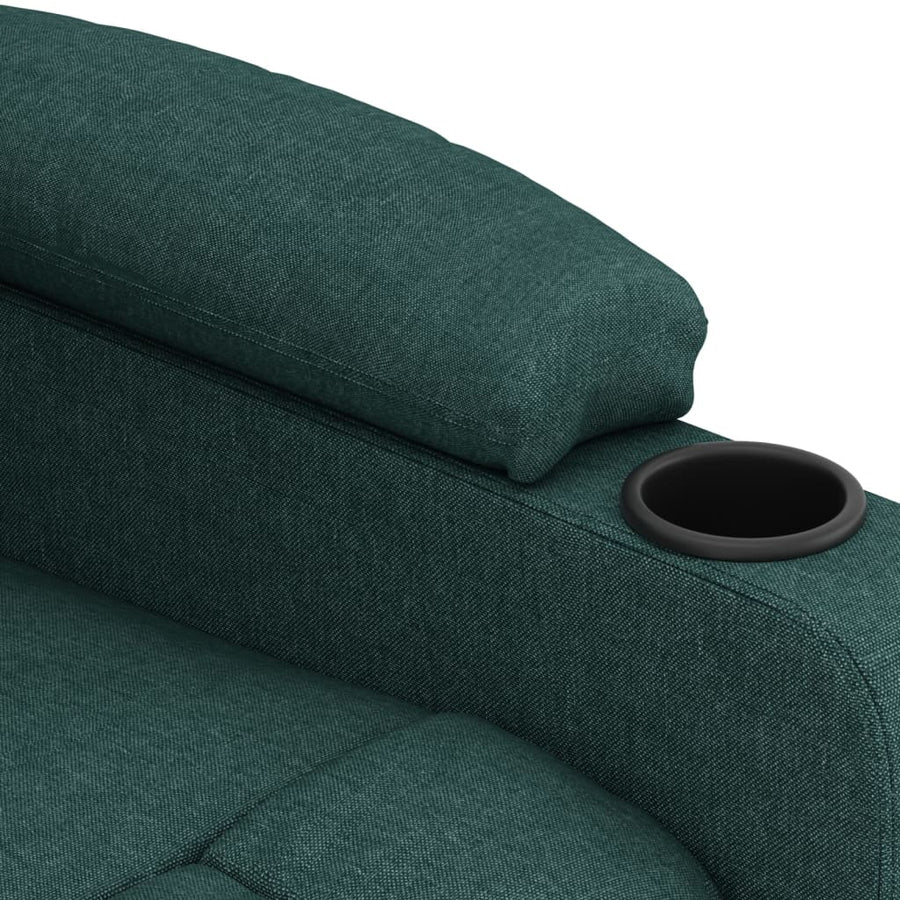 Fauteuil verstelbaar elektrisch stof donkergroen