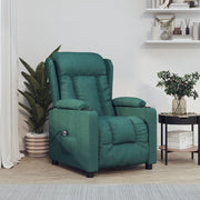 Fauteuil elektrisch verstelbaar stof donkergroen