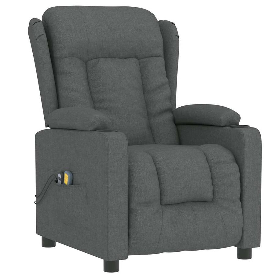 Massagestoel Elektrisch Stof Donkergrijs