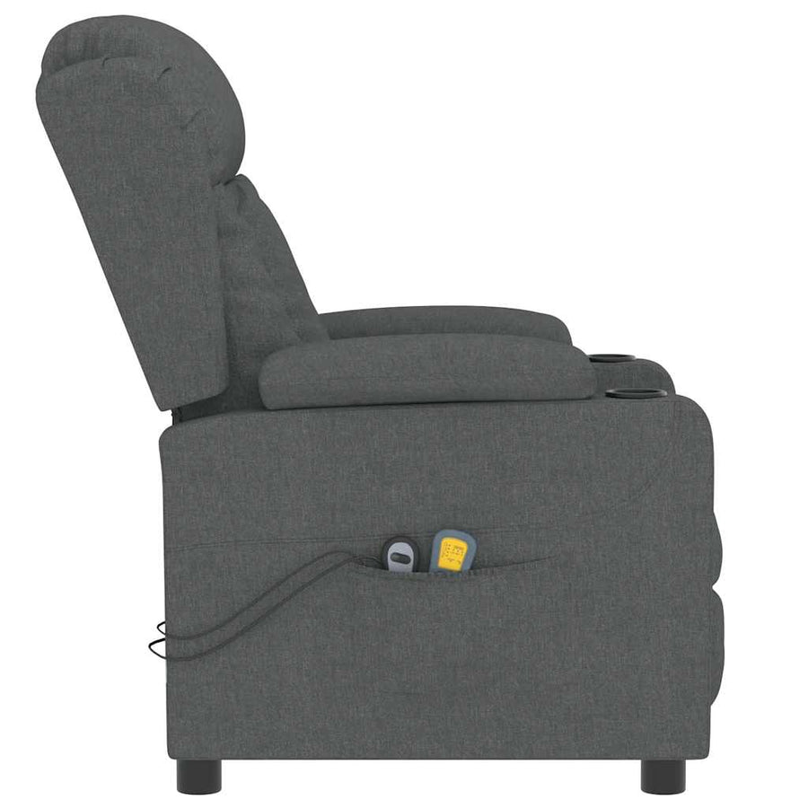Massagestoel Elektrisch Stof Donkergrijs
