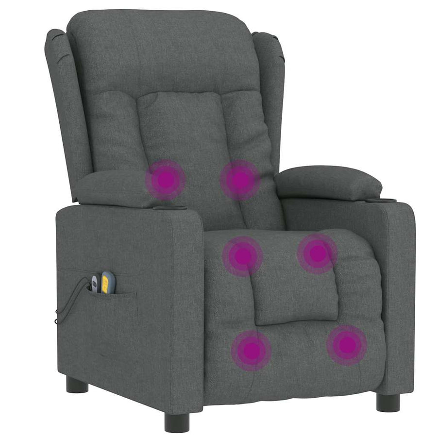 Massagestoel Elektrisch Stof Donkergrijs