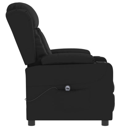 Fauteuil Elektrisch Verstelbaar Kunstleer Zwart