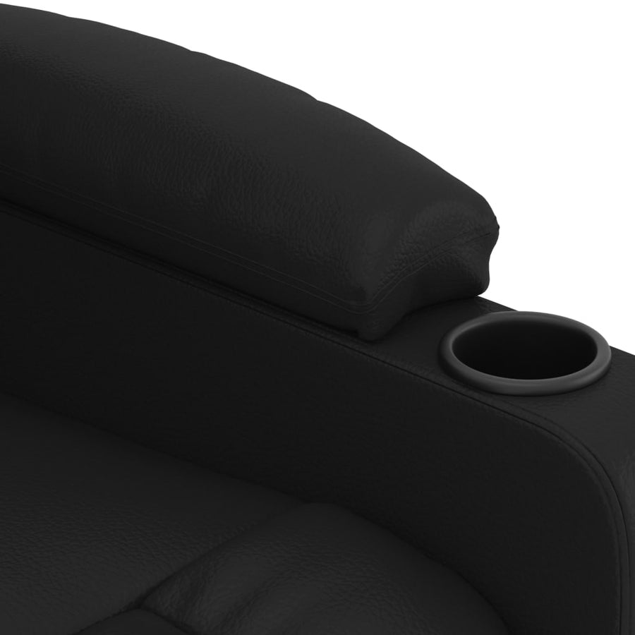 Fauteuil Elektrisch Verstelbaar Kunstleer Zwart