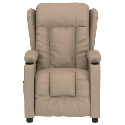 Fauteuil Verstelbaar Elektrisch Kunstleer Cappuccinokleurig