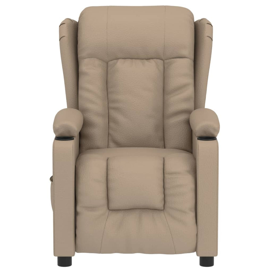 Fauteuil Verstelbaar Elektrisch Kunstleer Cappuccinokleurig