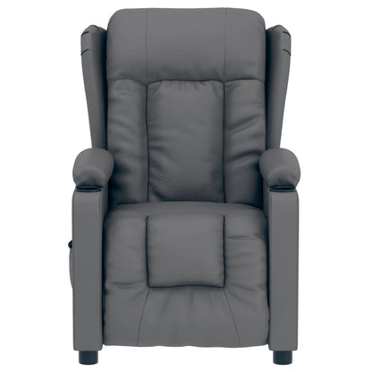 Fauteuil Verstelbaar Elektrisch Kunstleer Grijs