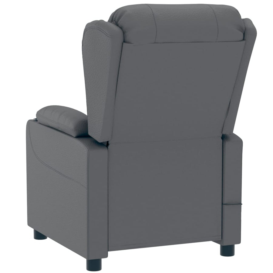 Fauteuil Verstelbaar Elektrisch Kunstleer Grijs