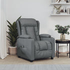 Fauteuil elektrisch verstelbaar kunstleer grijs