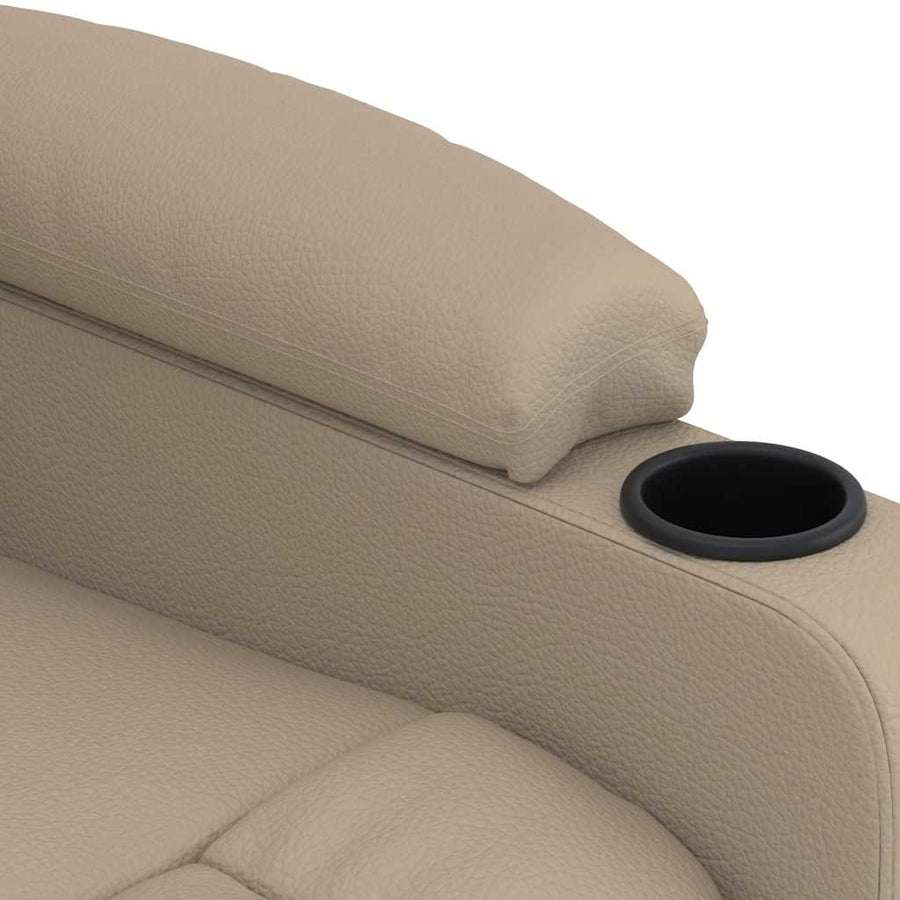 Massagestoel Elektrisch Kunstleer Cappuccinokleurig
