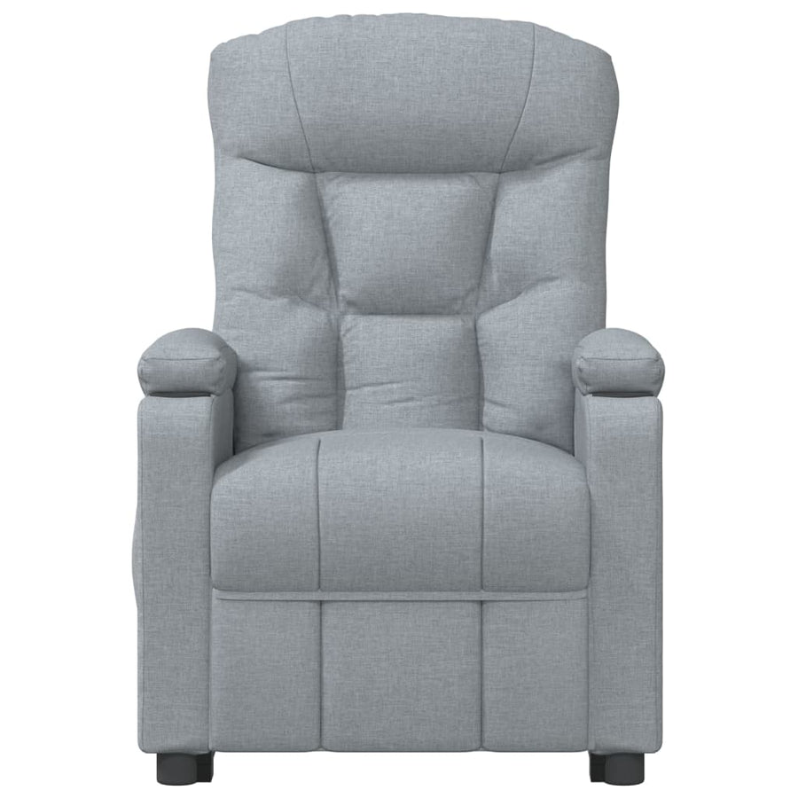 Fauteuil elektrisch verstelbaar stof lichtgrijs