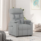 Fauteuil elektrisch verstelbaar stof lichtgrijs 73x94x101.5 cm