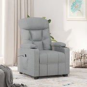 Fauteuil elektrisch verstelbaar stof lichtgrijs 73x94x101.5 cm