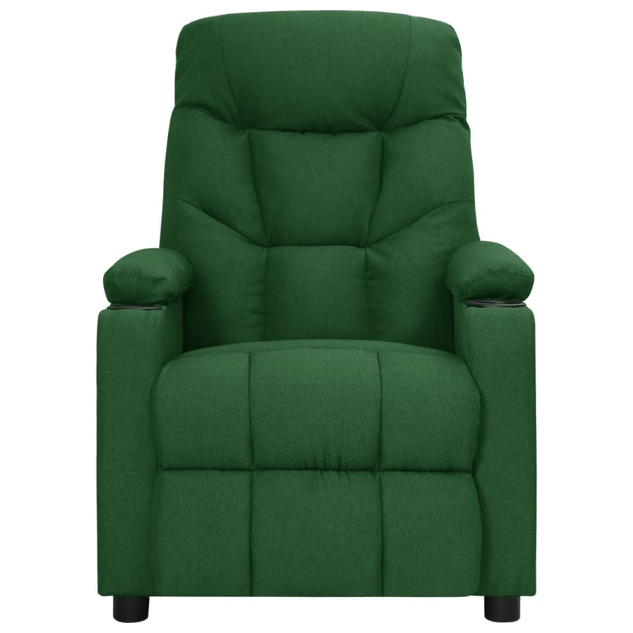 Fauteuil verstelbaar elektrisch stof donkergroen