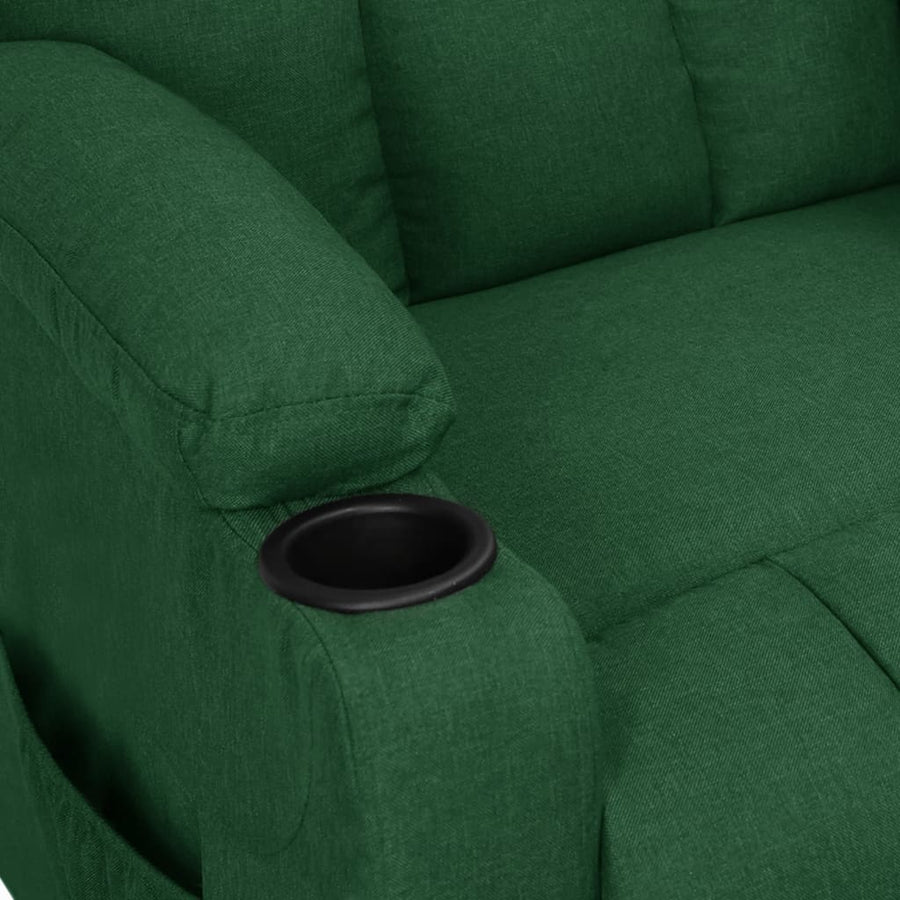 Fauteuil verstelbaar elektrisch stof donkergroen