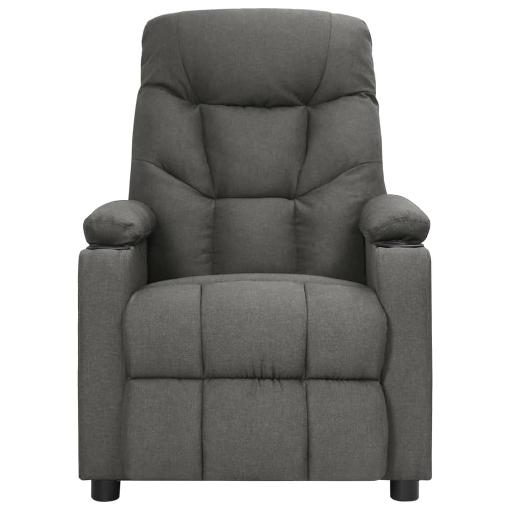Massagestoel elektrisch stof donkergrijs