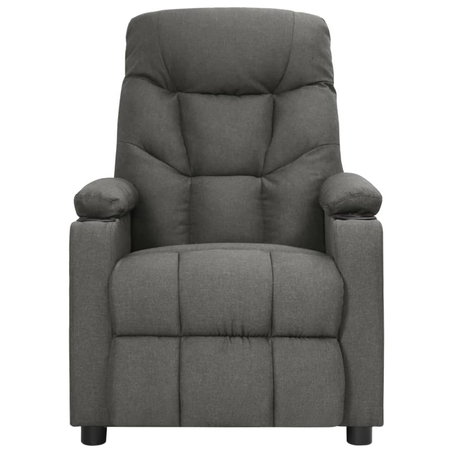 Massagestoel elektrisch stof donkergrijs