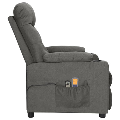 Massagestoel elektrisch stof donkergrijs
