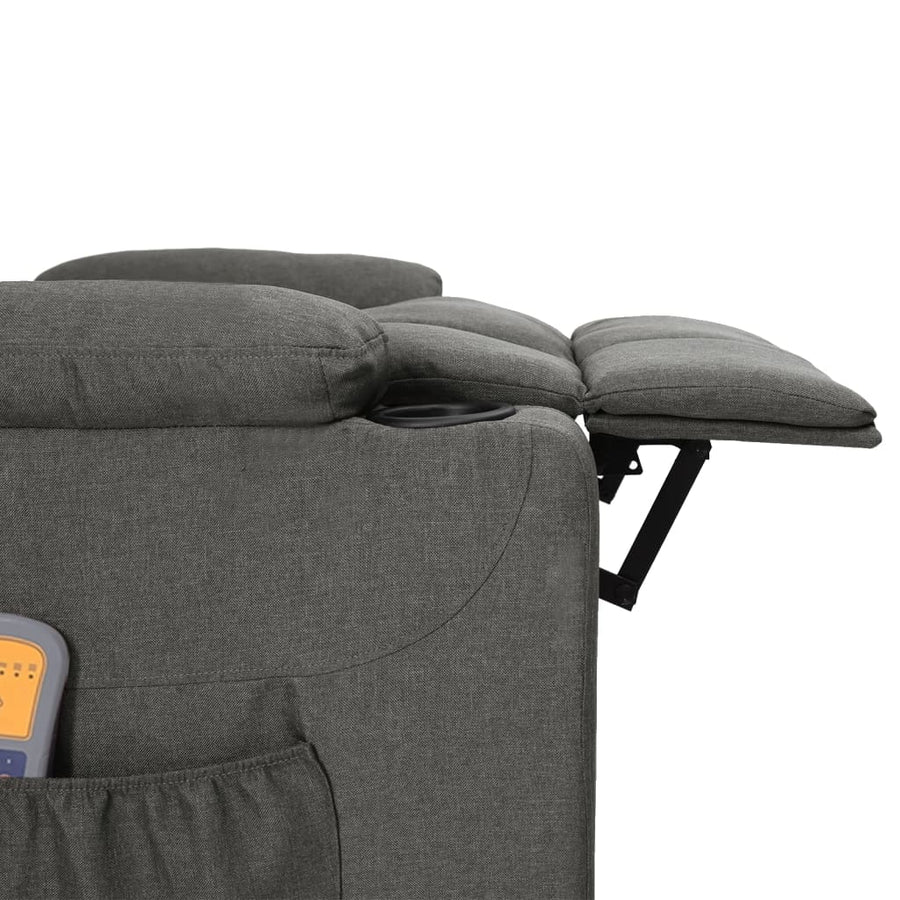 Massagestoel elektrisch stof donkergrijs