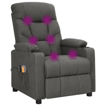 Massagestoel elektrisch stof donkergrijs