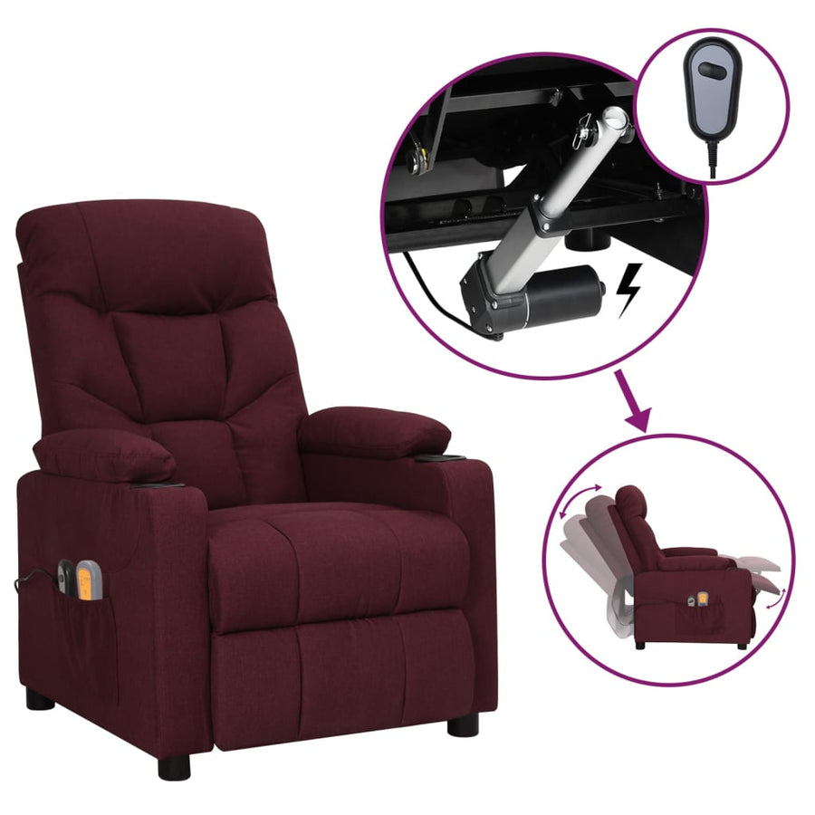 Massagestoel Elektrisch Stof Donkergrijs