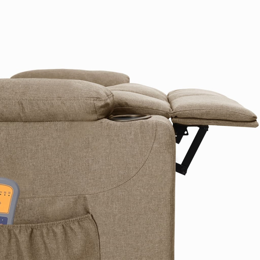 Massagestoel elektrisch stof taupe