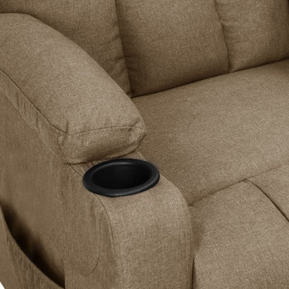 Massagestoel elektrisch stof taupe