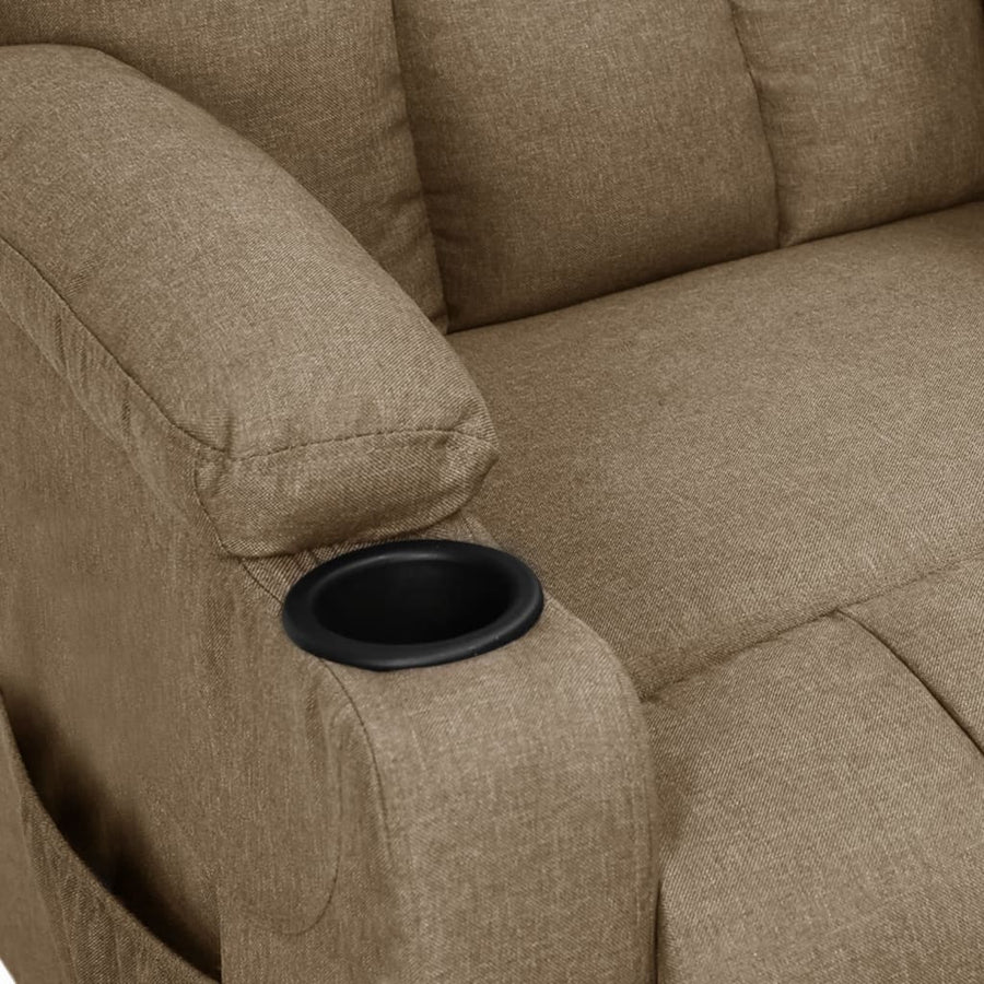 Massagestoel elektrisch stof taupe