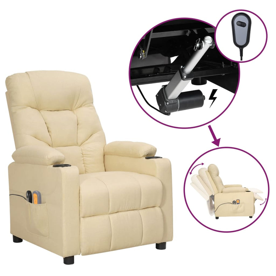 Massagestoel Elektrisch Stof Donkergrijs