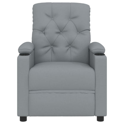 Fauteuil elektrisch verstelbaar stof lichtgrijs