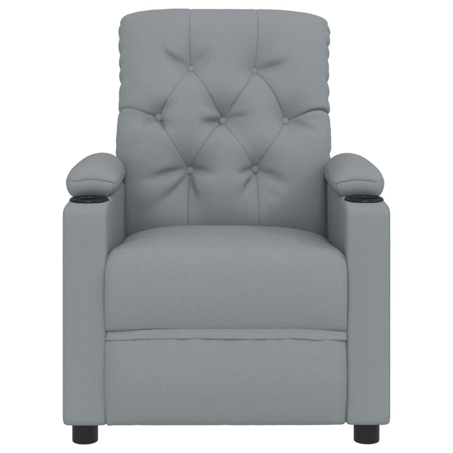 Fauteuil elektrisch verstelbaar stof lichtgrijs