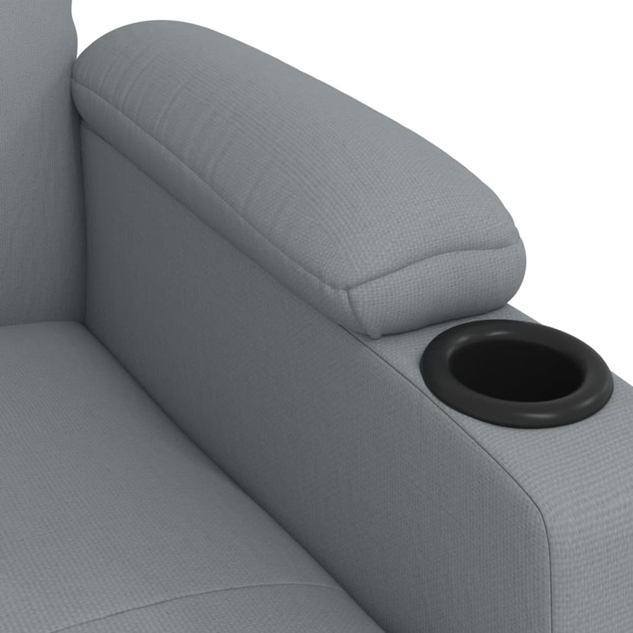 Fauteuil elektrisch verstelbaar stof lichtgrijs