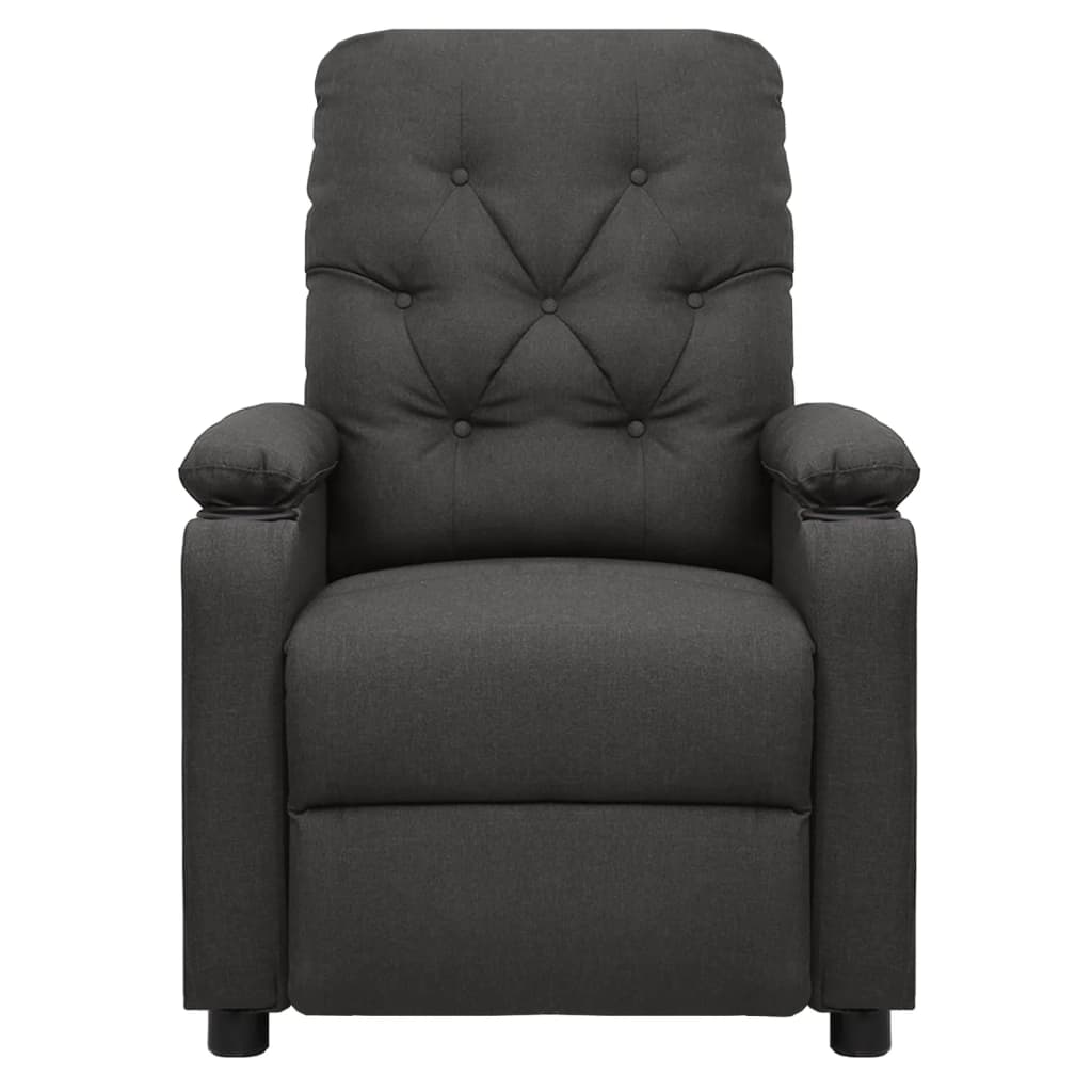 Fauteuil elektrisch verstelbaar stof donkergrijs