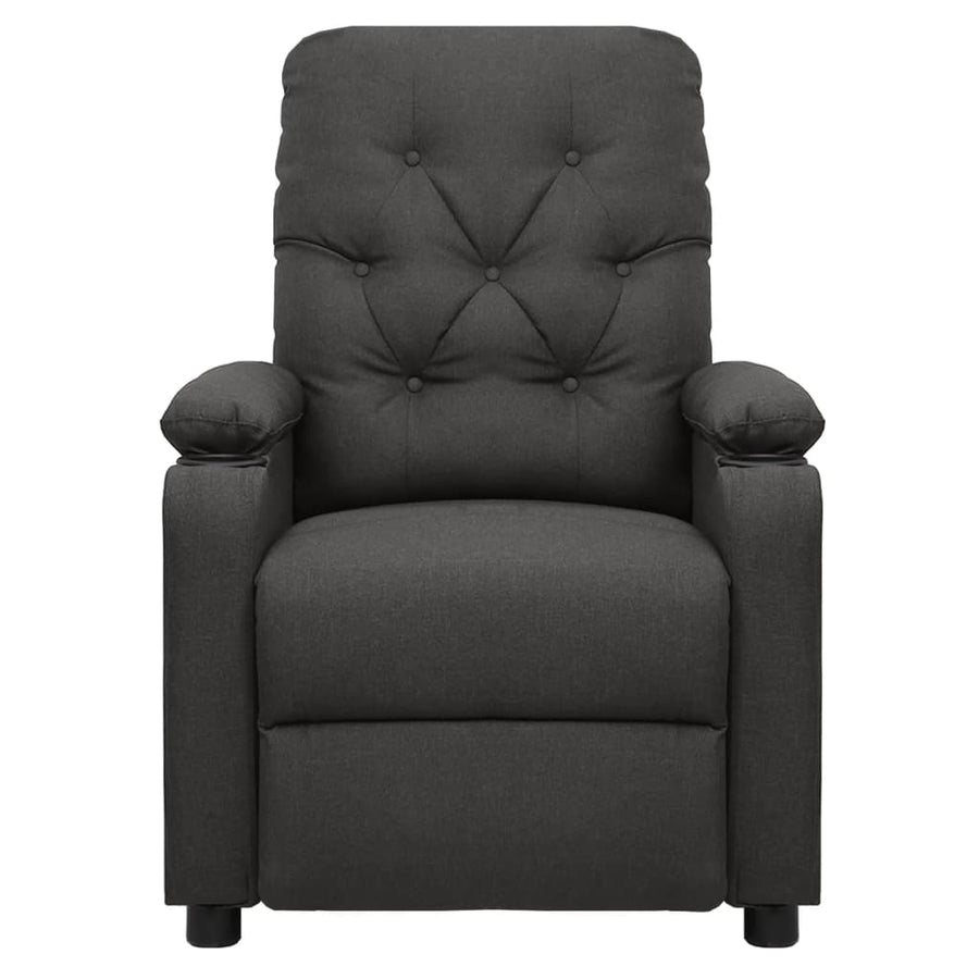 Fauteuil elektrisch verstelbaar stof donkergrijs