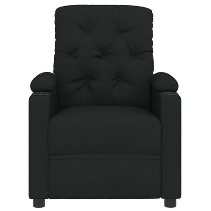 Fauteuil verstelbaar elektrisch stof zwart