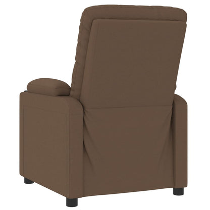 Fauteuil verstelbaar elektrisch stof bruin