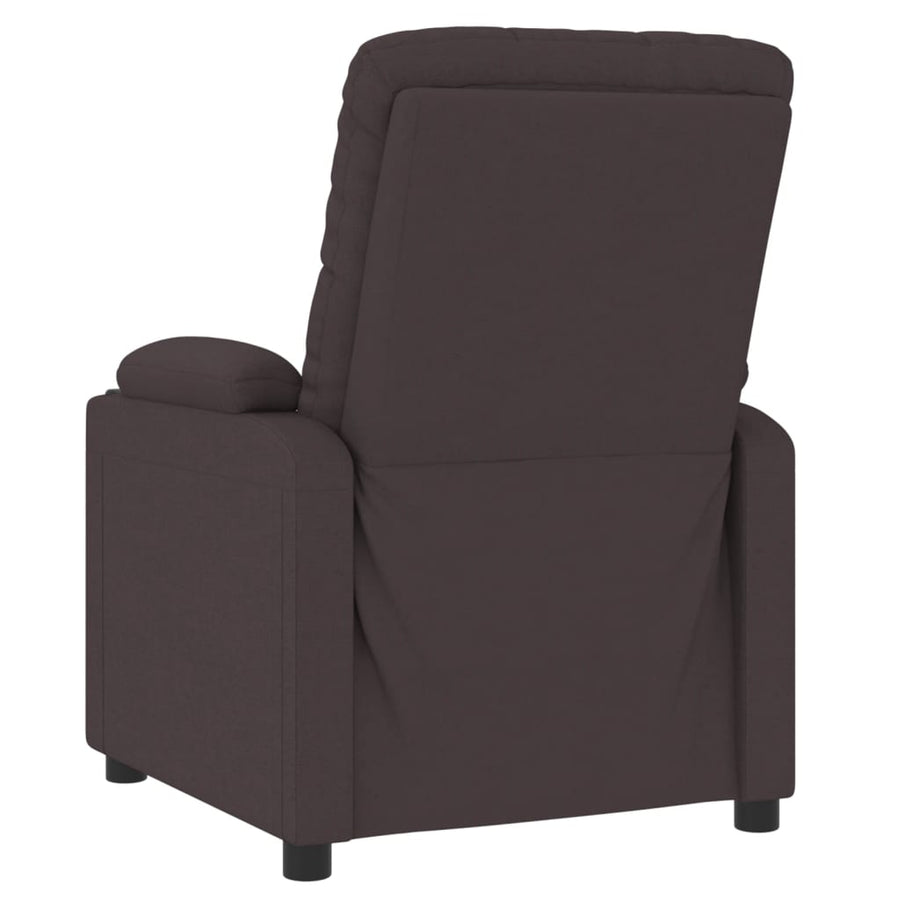 Fauteuil verstelbaar elektrisch stof donkerbruin