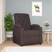 Fauteuil elektrisch verstelbaar donkerbruin stof