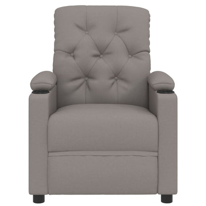 Fauteuil verstelbaar elektrisch stof taupe