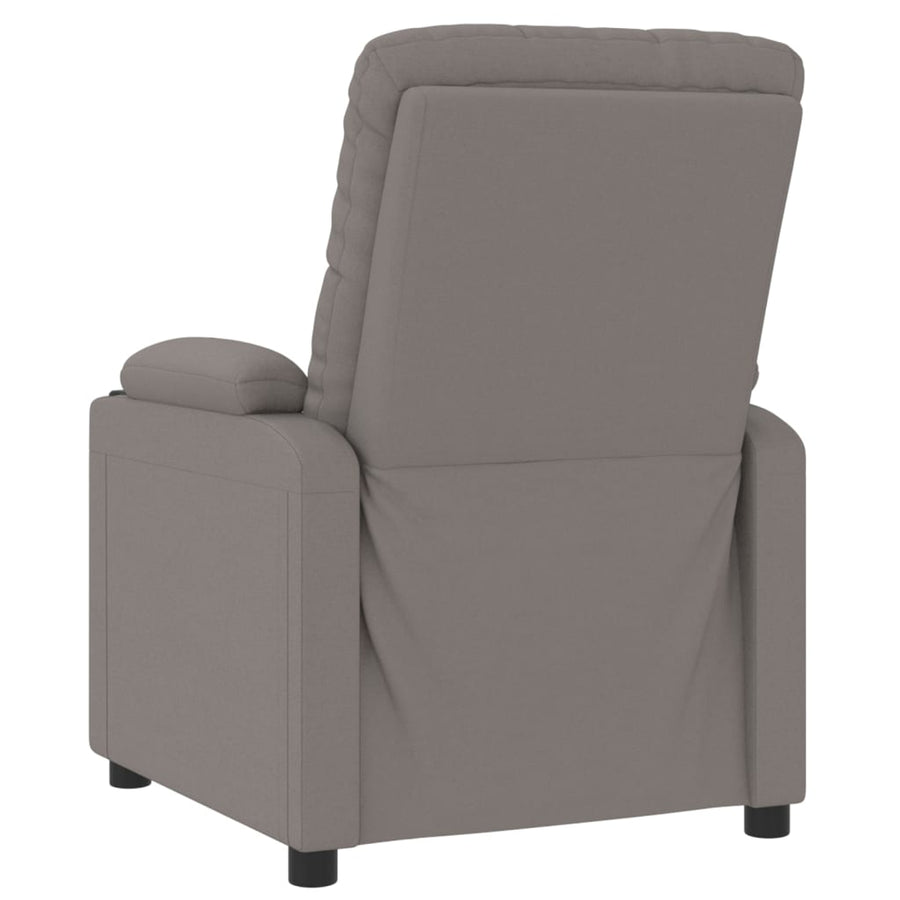 Fauteuil verstelbaar elektrisch stof taupe